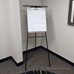 Black Collapsible Tripod Easel Presentation Flip Chart Stand